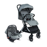 Coche Maleta Con Porta Bebé Pixel Gris Bebesit